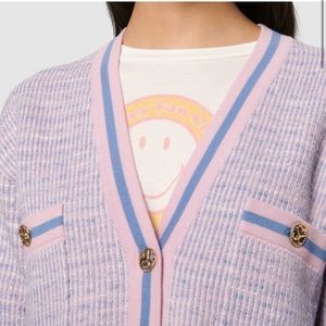 SANDRO Lyna Cropped Tweed Cardigan